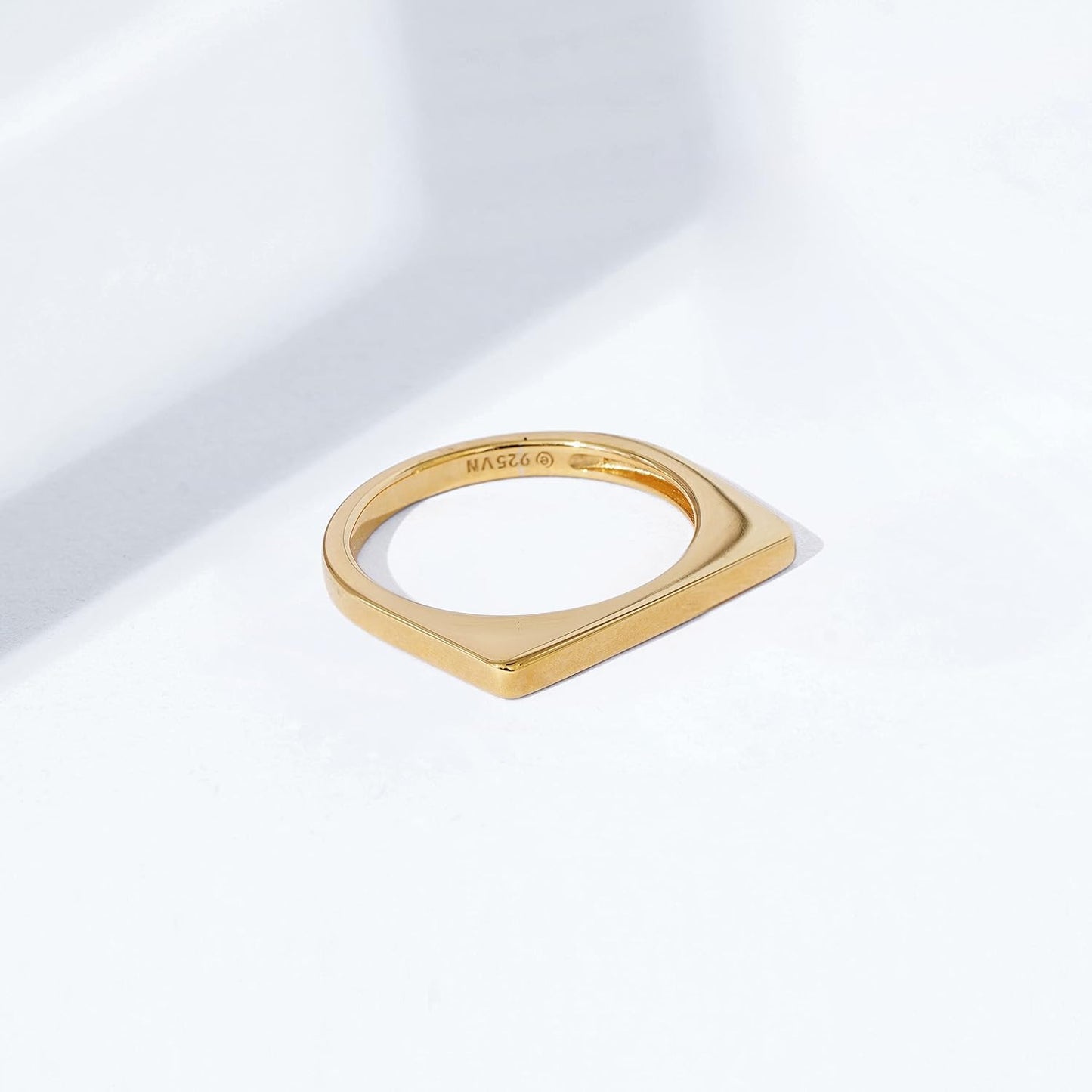 14K Gold Plated Sterling Silver Bar Ring