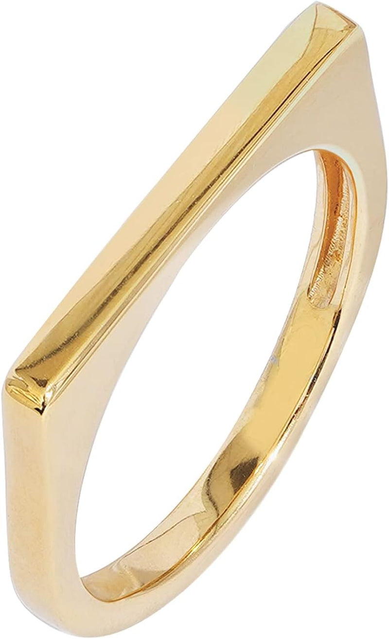 14K Gold Plated Sterling Silver Bar Ring